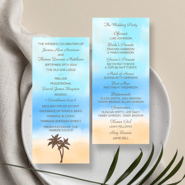The Watercolor Beach Wedding Collection - Programm (Von Creator hochgeladen)