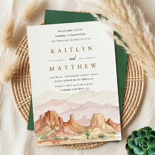The Watercolor Desert Range Hochzeitssuite - Einladung