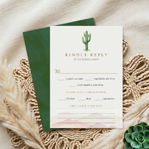 The Watercolor Desert Range Hochzeitssuite - RSVP Karte