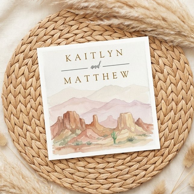 The Watercolor Desert Range Hochzeitssuite - Serviette (Von Creator hochgeladen)