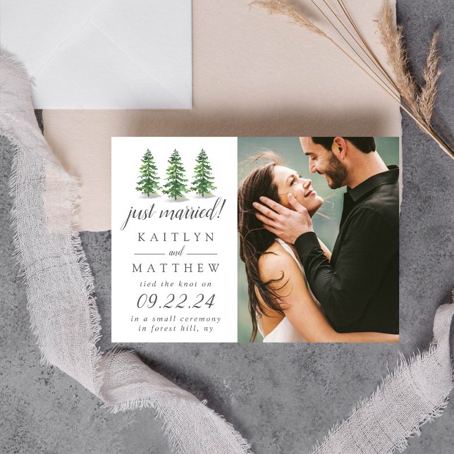 The Watercolor Pine Tree Forest Wedding Collection Ankündigung (Von Creator hochgeladen)