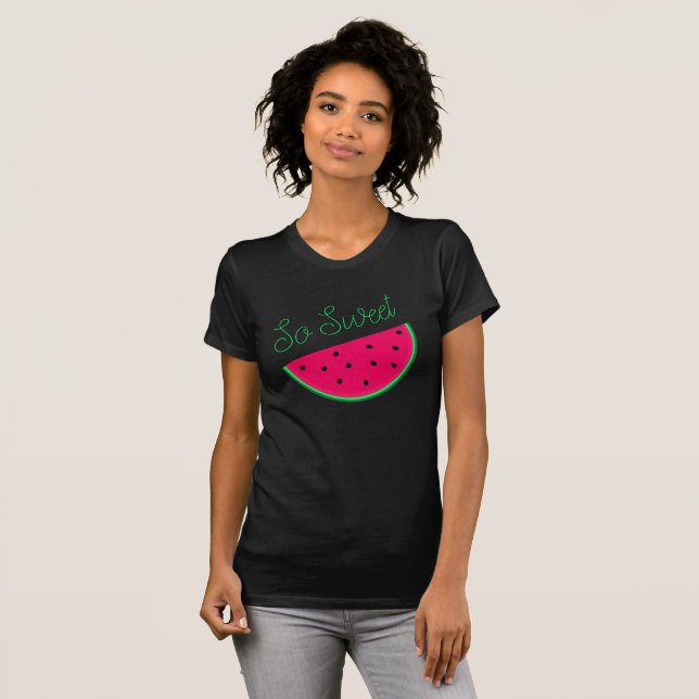 The Watermelon - So Sweet (grüne Schrift) T-Shirt (Vorne ganz)
