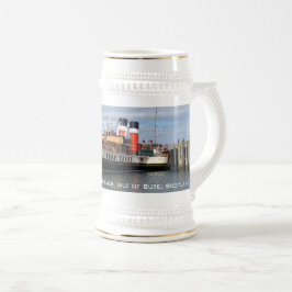 The Waverley Paddle Steamer, Rothesay, Schottland Bierglas