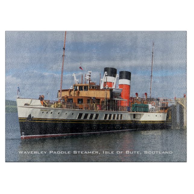 The Waverley Paddle Steamer, Rothesay, Schottland Schneidebrett (Vorderseite)