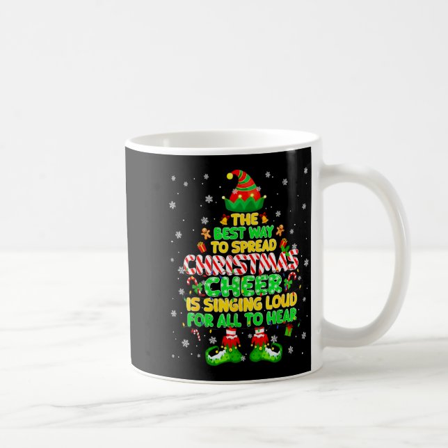 The Way To Spread Christmas Elf Xmas Boys Mens Kid Kaffeetasse (Rechts)