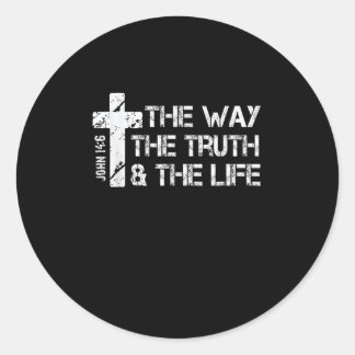 The Way, Truth, Life - John 14 6 Bible Verse Chris Runder Aufkleber