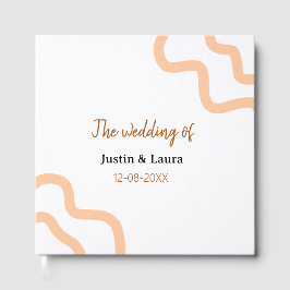 The wedding of add bride groom name date peach gästebuch