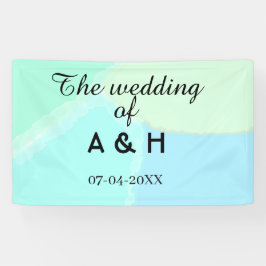 The wedding of add couple name initial letter date banner