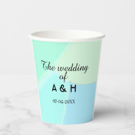 The wedding of add couple name initial letter date pappbecher