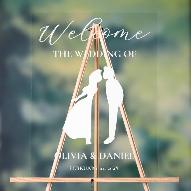 The Wedding Of Modern Wedding Welcome Acrylschild (Neutral)