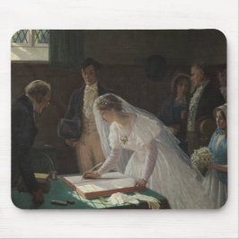 The Wedding Register (von Edmund Blair Leighton) Mousepad