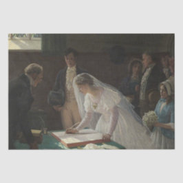 The Wedding Register (von Edmund Blair Leighton) Seidenpapier