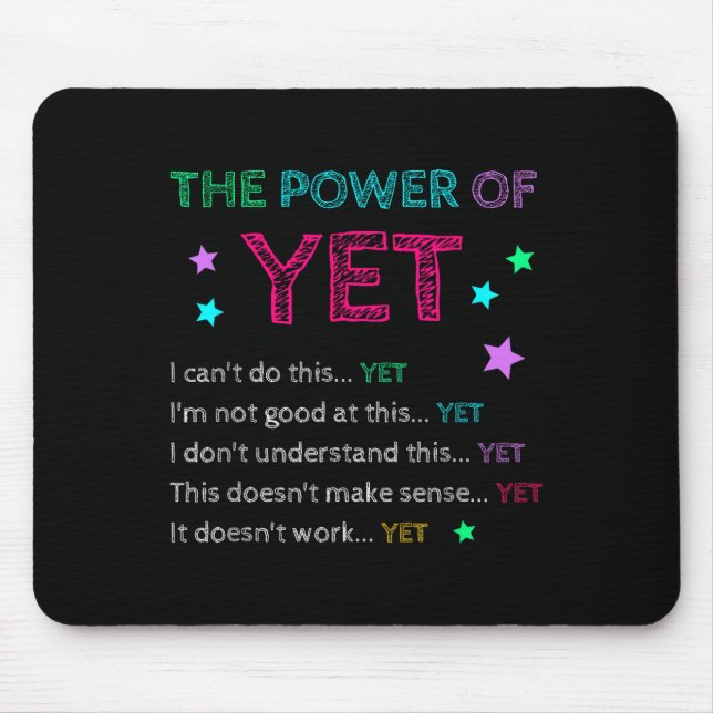 The Wer Of Yet Back To School Insrational Teacher  Mousepad (Vorne)