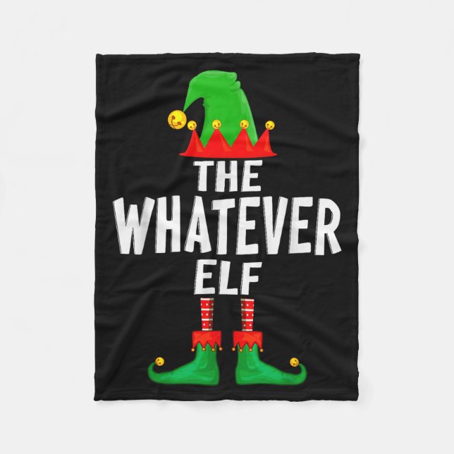 The Whatever Elf Matching Family Christmas  Fleecedecke (Vorderseite)