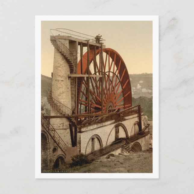 The Wheel, Laxey, Isle of Man, England Postkarte (Vorderseite)