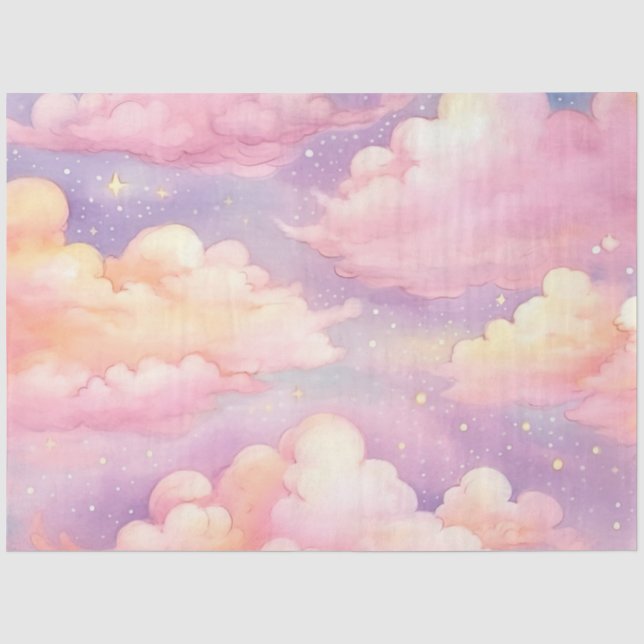 The Whimsical Pastel Cloud Series Design 10 Seidenpapier (Vorderseite)