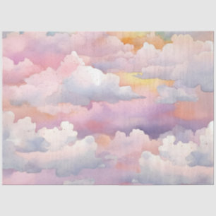 The Whimsical Pastel Cloud Series Design 12 Seidenpapier