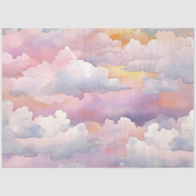 The Whimsical Pastel Cloud Series Design 12 Seidenpapier (Vorderseite)
