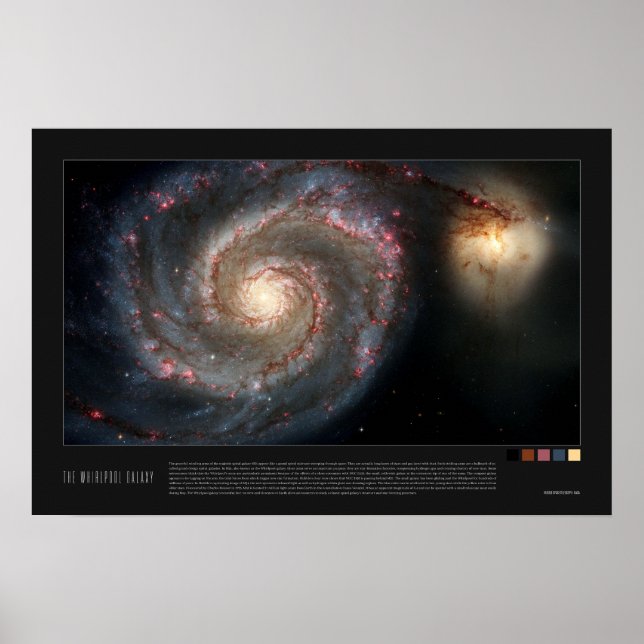 The Whirlpool Galaxy (51a, M51a, NGC 5194) Poster (Vorne)