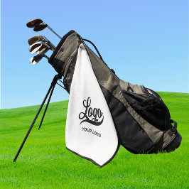 The white Black border Company Logo Business Club Golfhandtuch