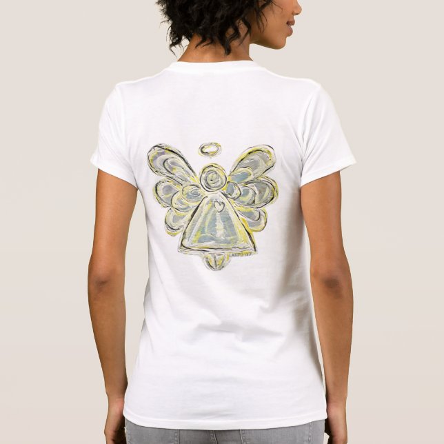 The White Guardian Angel Custom Holiday Art Shirt (Rückseite)