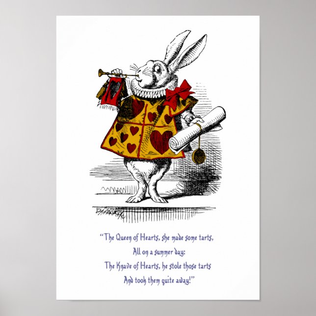 The White Rabbit Print Poster (Vorne)