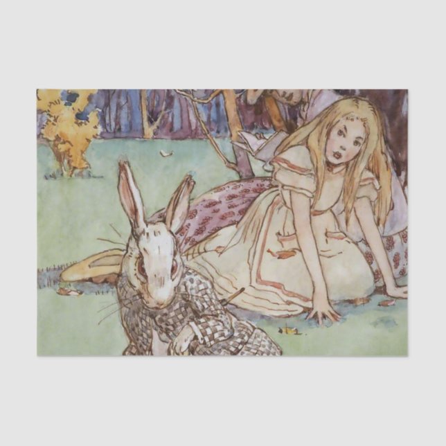 "The White Rabbit" von Alice B Woodward Seidenpapier (Vorderseite)