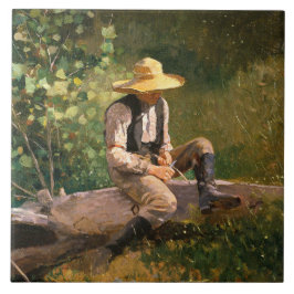 The Whittling Boy (von Winslow Homer) Fliese