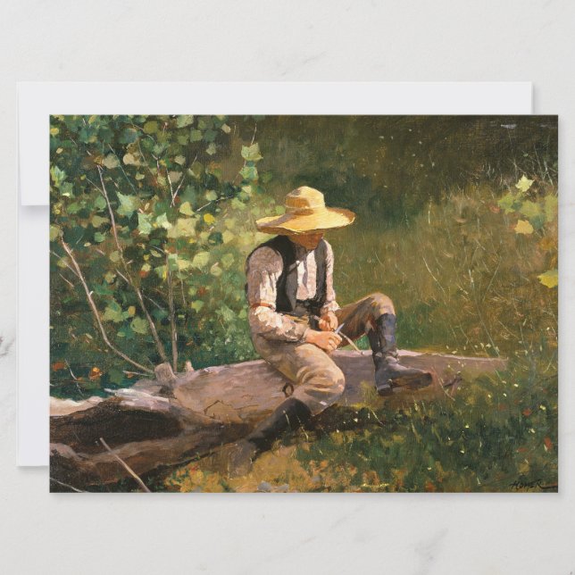 The Whittling Boy (von Winslow Homer) Karte (Vorderseite)