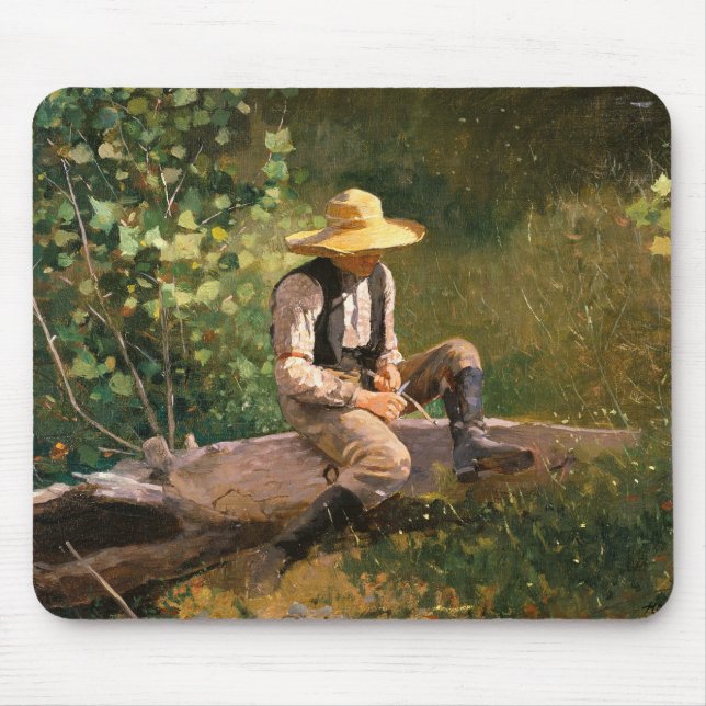 The Whittling Boy (von Winslow Homer) Mousepad (Vorne)