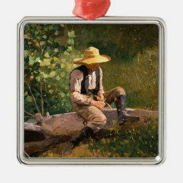 The Whittling Boy (von Winslow Homer) Ornament Aus Metall