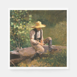 The Whittling Boy (von Winslow Homer) Serviette