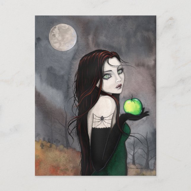 The Widow Gothic WItch Fantasy Art Postcard Postkarte (Vorderseite)