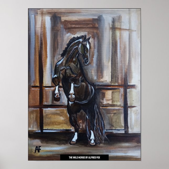 The Wild Horse Painting by Alfred Fox Poster (Vorne)