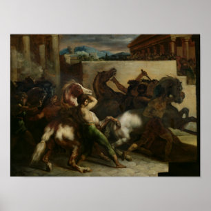 The Wild Horse Race in Rome, c.1817 Poster