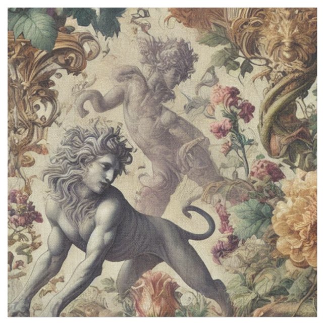 The Wild Lush – Gotische Statement-Fliese Stoff (Nahaufnahme)