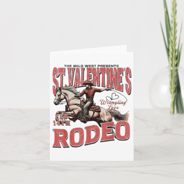 The Wild West präsentiert St. Valentines Rodeo Karte (Vorderseite)