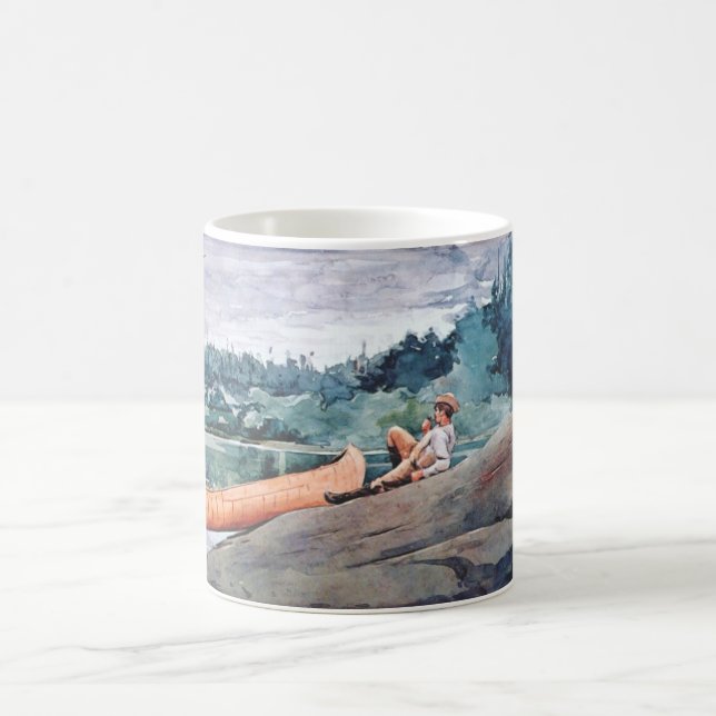 The Wilderness Guide (von Winslow Homer) Kaffeetasse (Mittel)