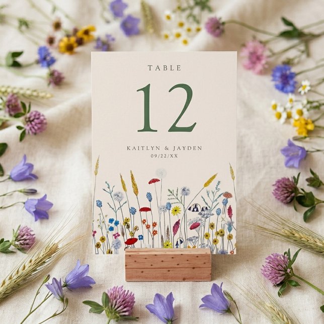 The Wildflower Meadow Hochzeitssuite - Tischnummer (Von Creator hochgeladen)