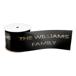The Williams Family Elegante Imitate Gold Script B Satinband