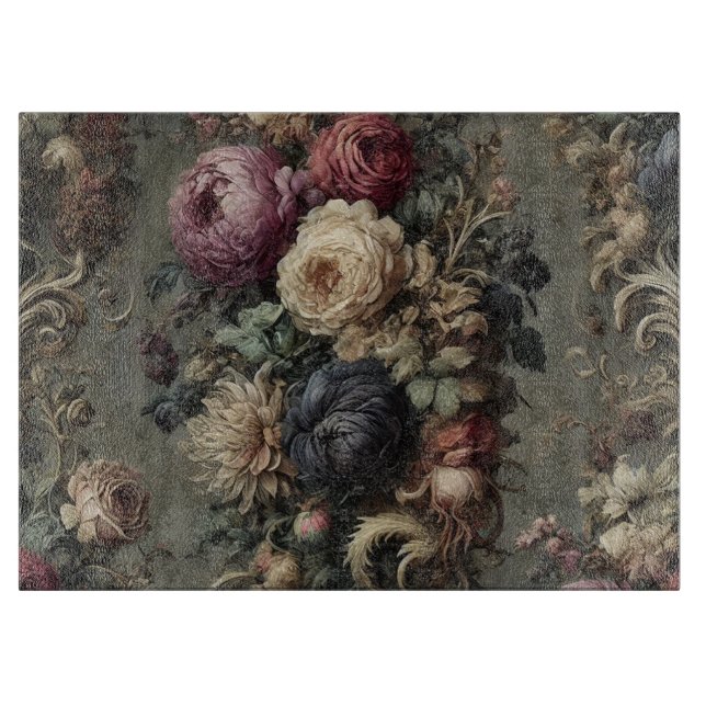 The Wilted Vigil - Gothic Floral Schneidebrett (Vorderseite)