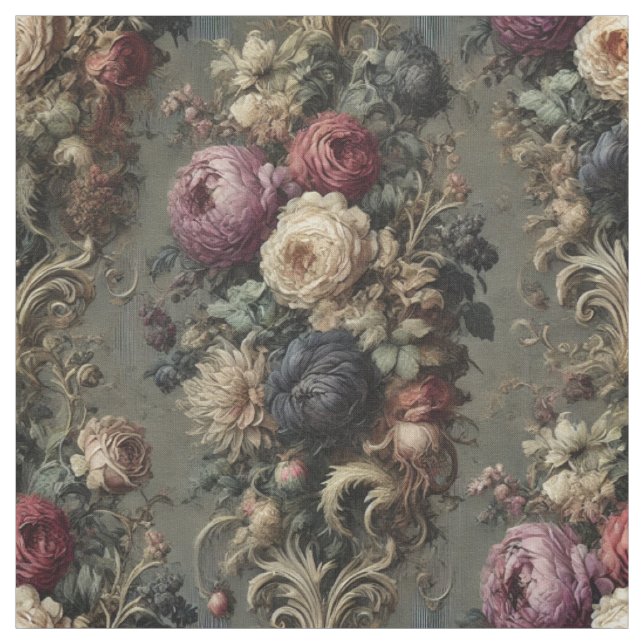 The Wilted Vigil - Gothic Statement Tile Stoff (Muster)