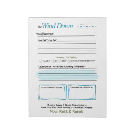 The WIND DOWN – 5-Minute Evening Journal Notepad Notizblock