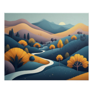 The winding pathway poster