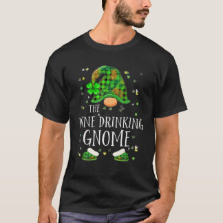 The Wine Drinking Gnome St Patrick's Day Irish Sha T-Shirt