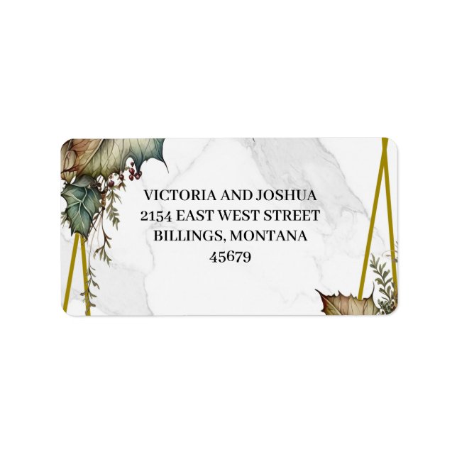 The Winery Address Adressaufkleber (Vorne)