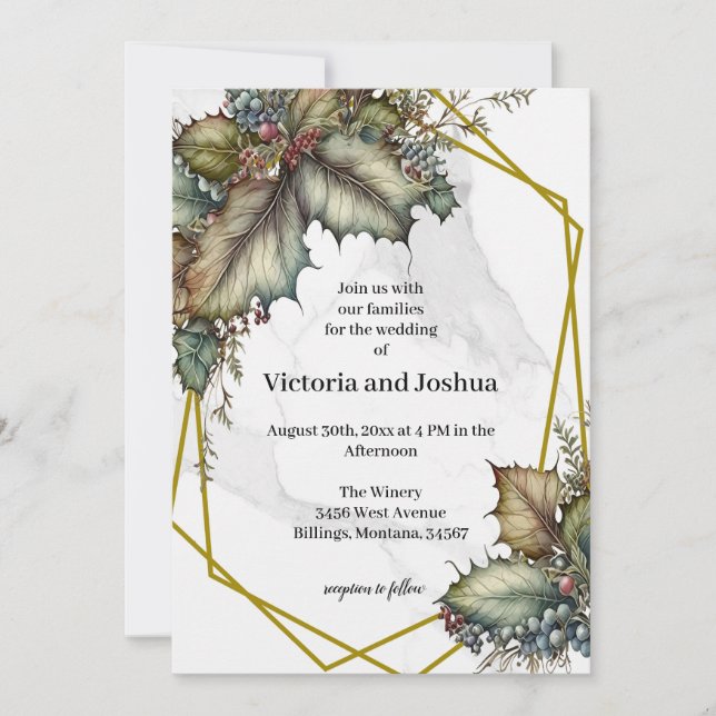 The Winery Wedding Invitation Einladung (Vorderseite)