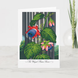 The Winged Passion Flower — Modern Botanical Reint Karte