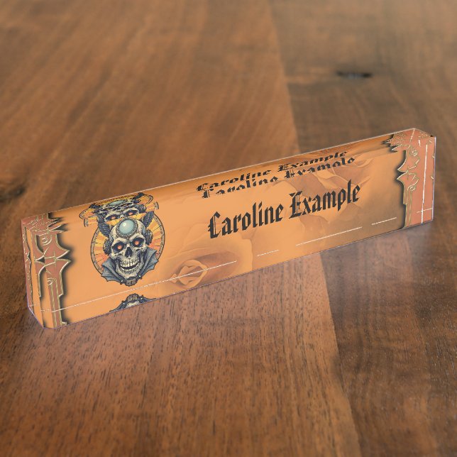 The winged skull. namensplakette (Seite)