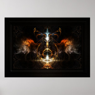 The Wings of Fire Fraktal Art von Xzendor7 Poster